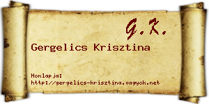 Gergelics Krisztina névjegykártya